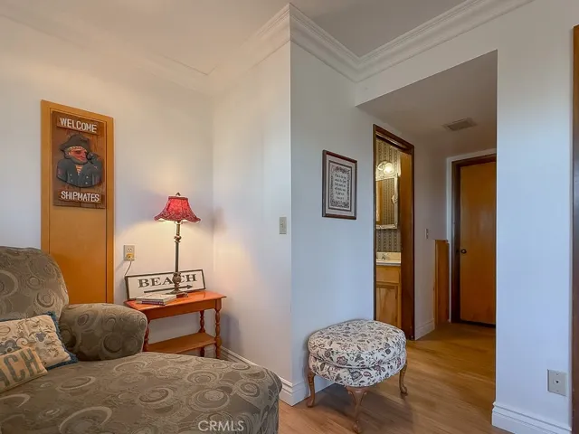 1st Floor Bedroom - hallway to bathroom and Garage Door