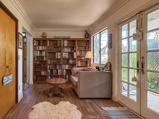 Guest Bedroom with french doors to the patio