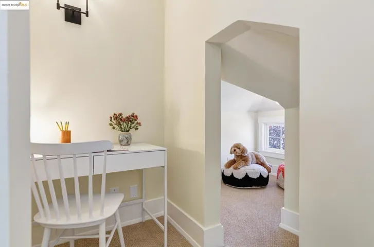 Upper bedroom, with study alcove, and play nook