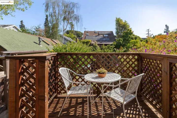 Deck off main level, overlooking garden