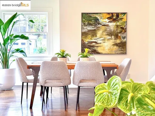 Dining room with hardwood floors