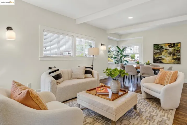Living room looking at dining area