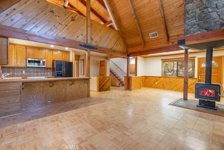 Open Family Room, Kitchen