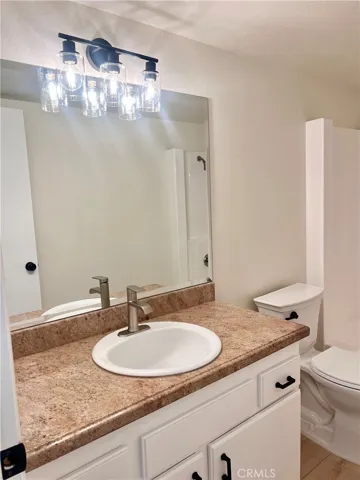 Guest bath with update lighting