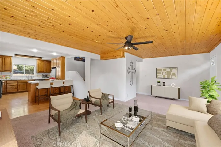 Digitally staged to show potential layout