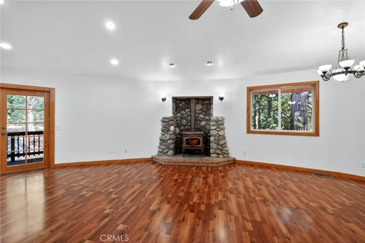 Family Room with Stove
