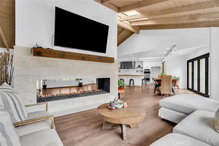 Family Room with see thru Fireplace to Living Room