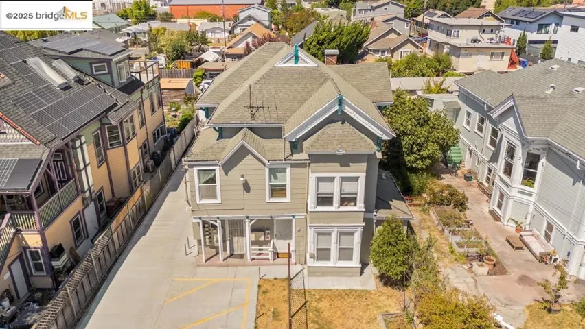 Aerial view of residential area