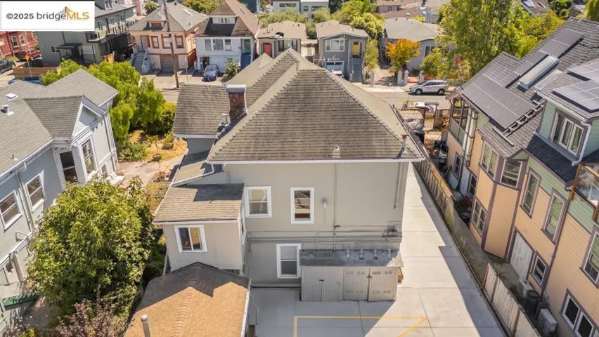Aerial view of residential area
