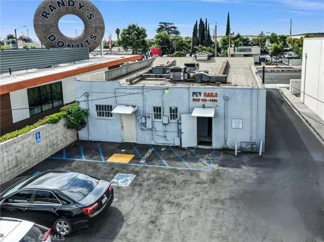 Overhead; back of building