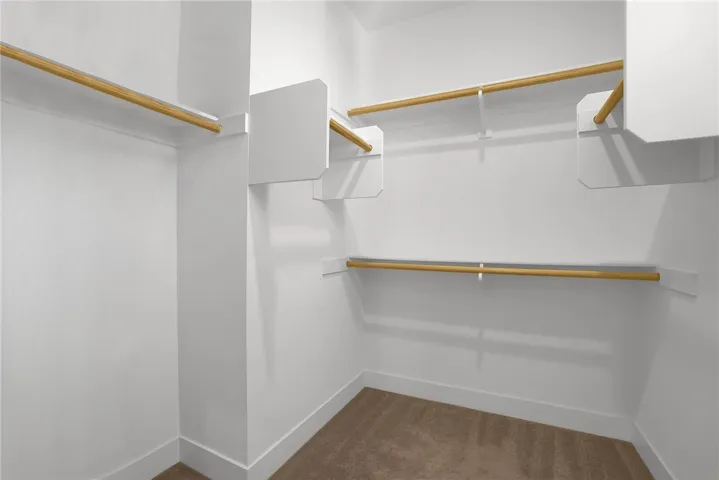Walk in closet in Master bedroom.