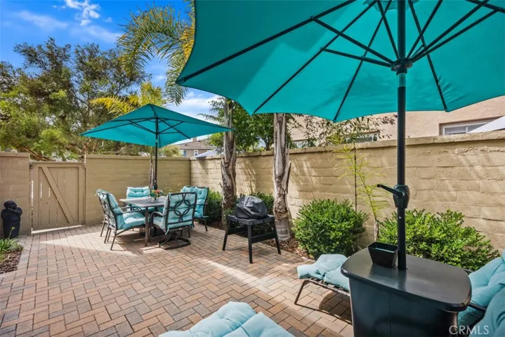 Generous patio area