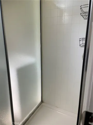 Walk in shower.