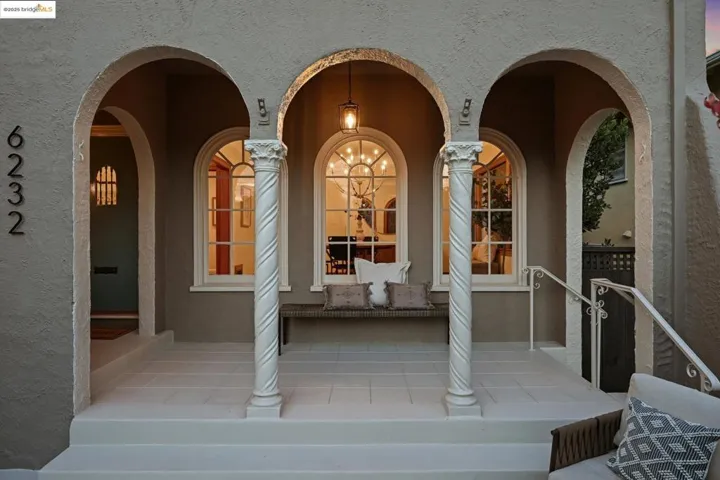View of covered porch