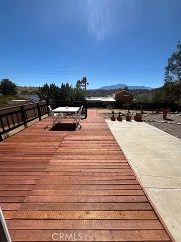 Wood patio deck