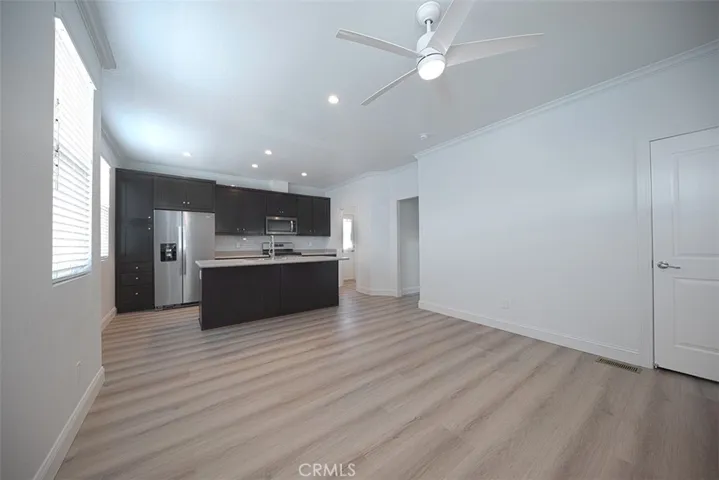 Open living room side angle
