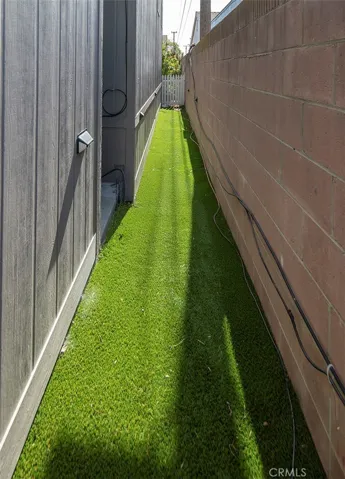 Green run at back of unit