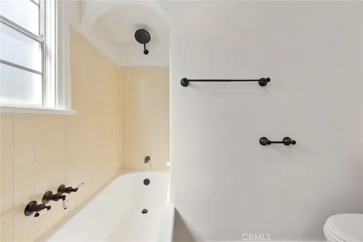 Original art-deco tile with update fixtures