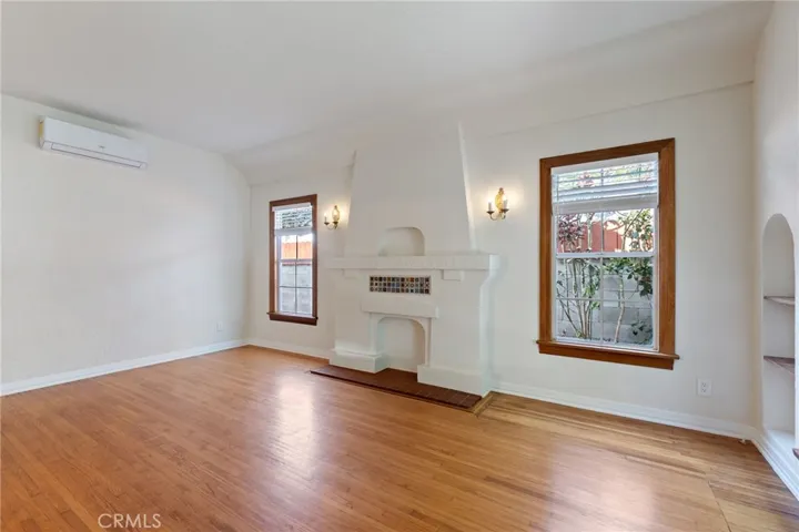living room. Brand new ductless air conditioner.