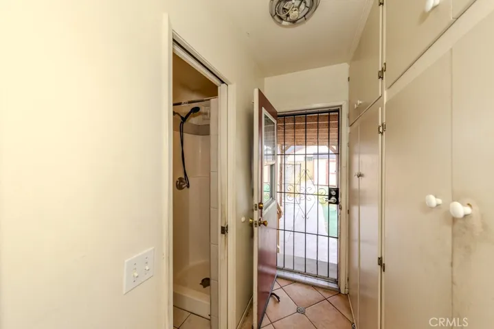 Side door to garage.