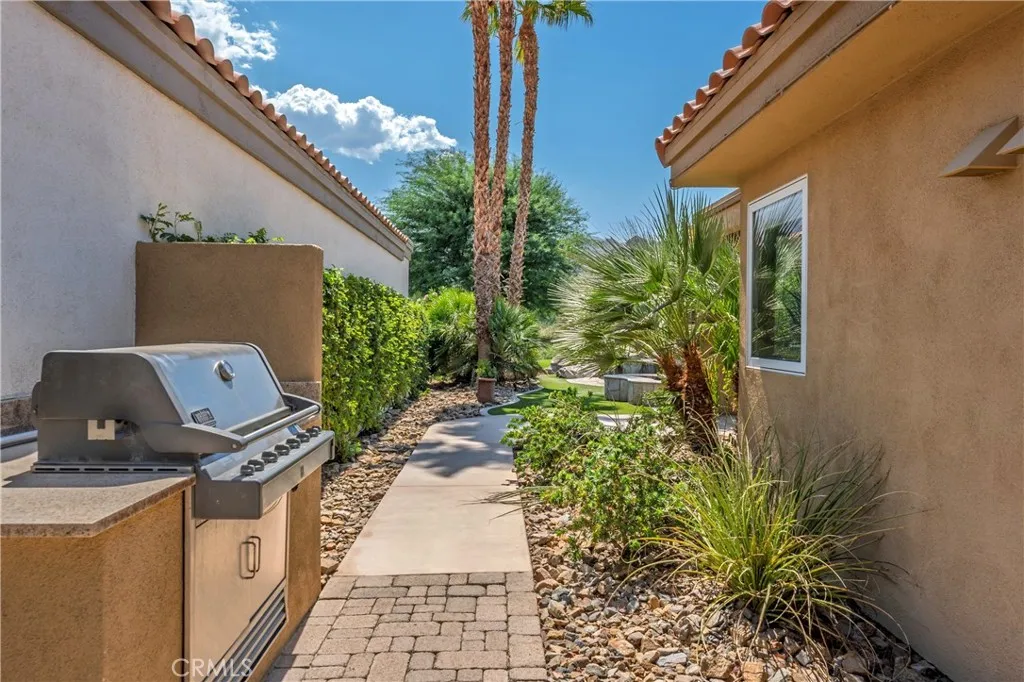 Side yard, BBQ area