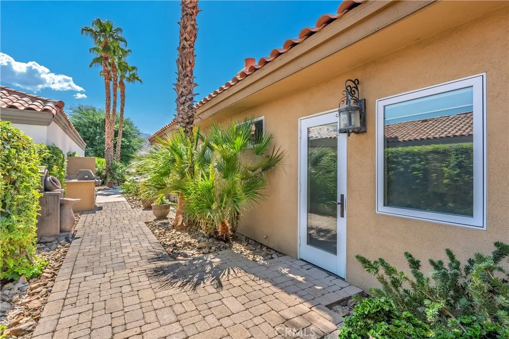 Side yard, BBQ area