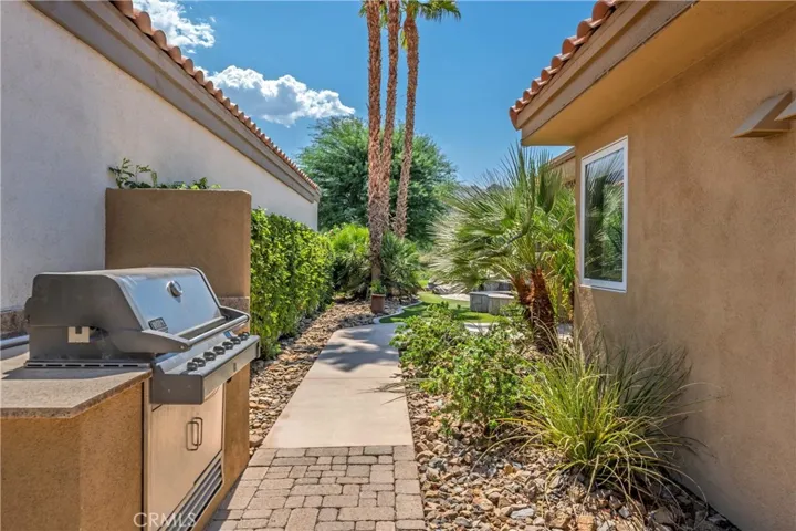 Side yard, BBQ area