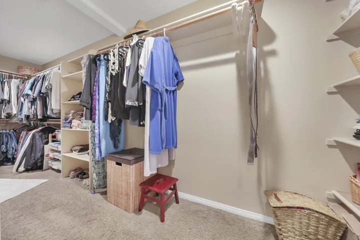 Huge primary closet space