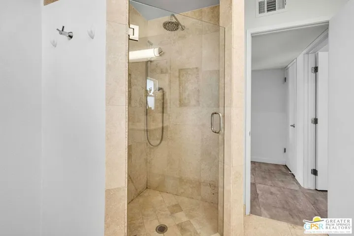 Guest Bathroom with Travertine