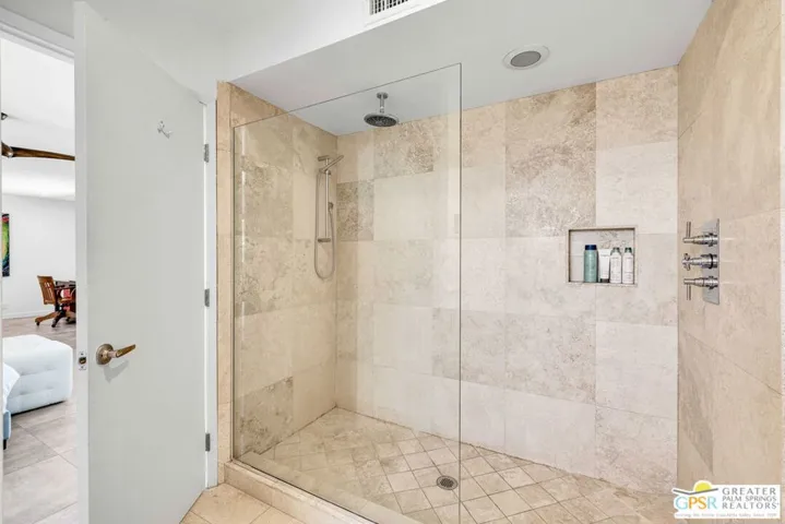 Primary Bath with Travertine T