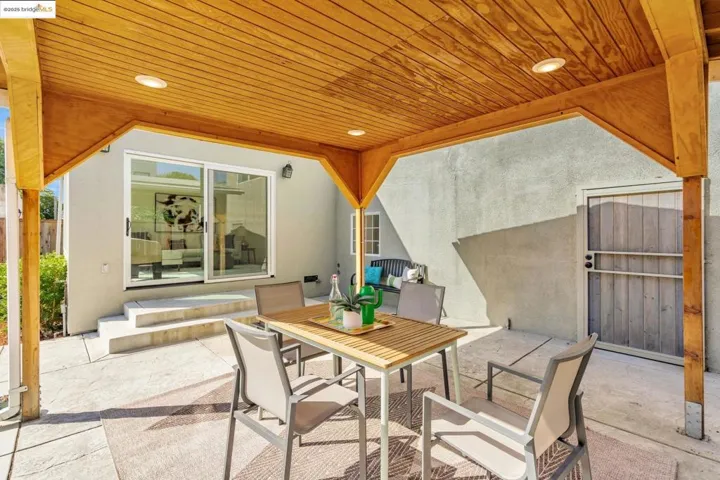 View of patio featuring outdoor dining area