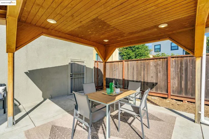 View of patio with outdoor dining space