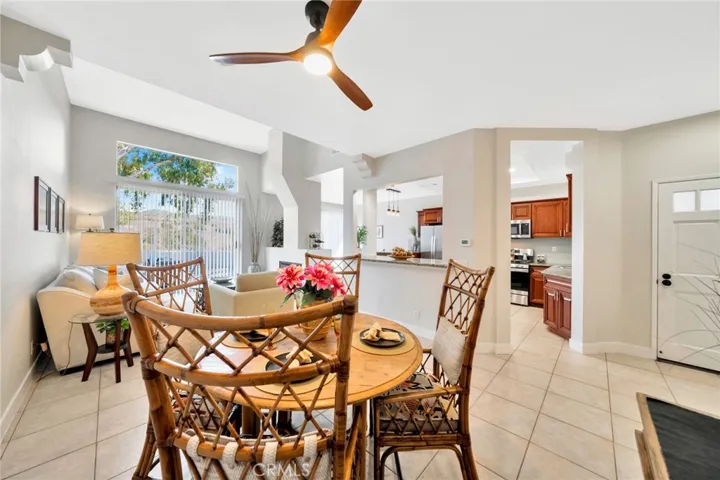 Dining toward kitchen and living room