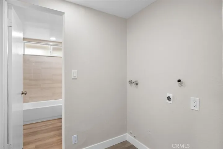 Indoor laundry area.