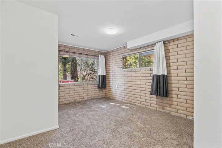 Front facing lower level bedroom