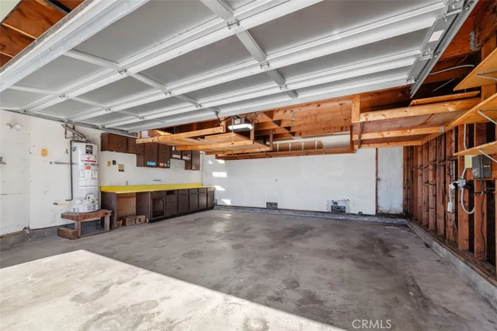 2 car garage w/work space and skylights