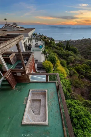 Upper view of back patios