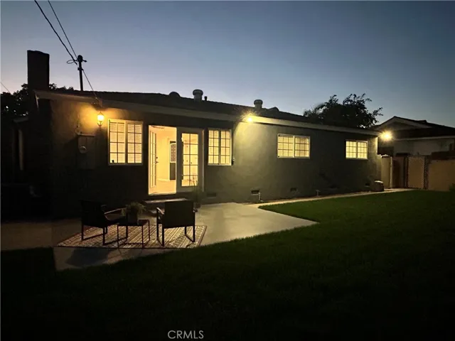 Yard in the evening