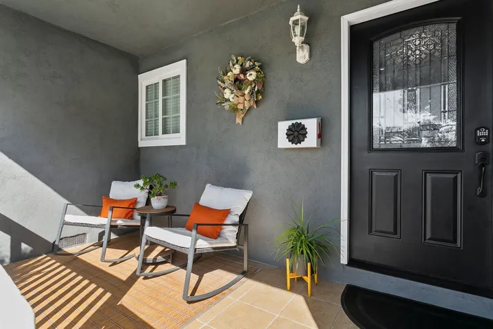 Delightful porch to share the days events or read