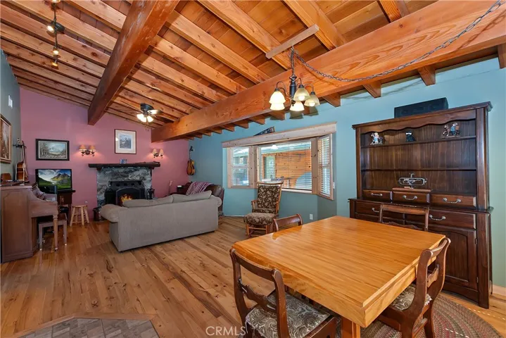 Living room and dining area