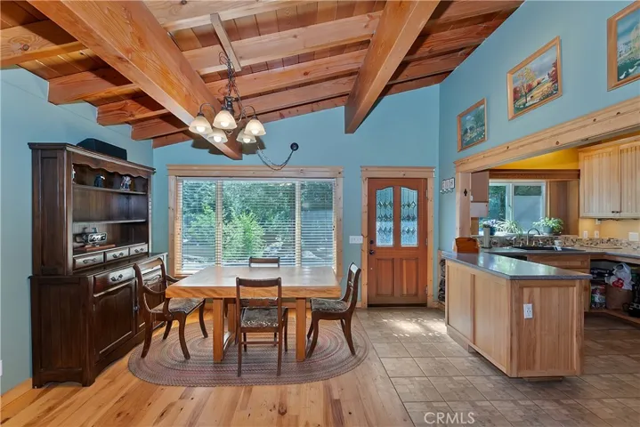 Dining area and kitchen