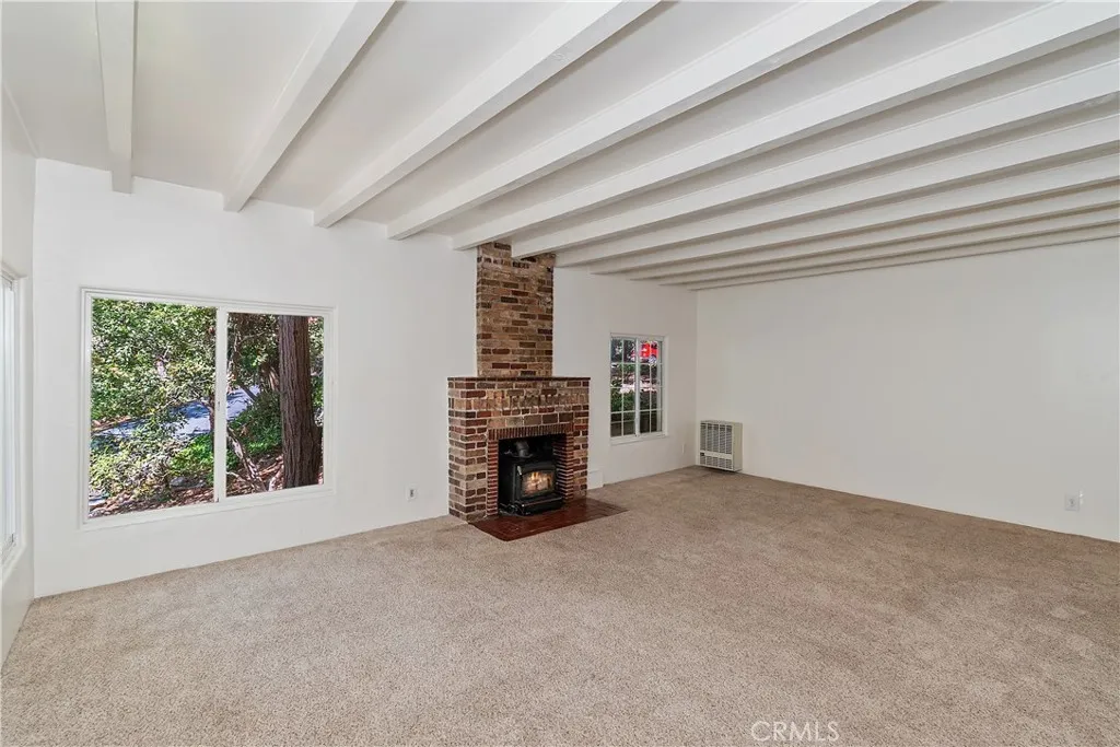 Great size living room with fireplace..