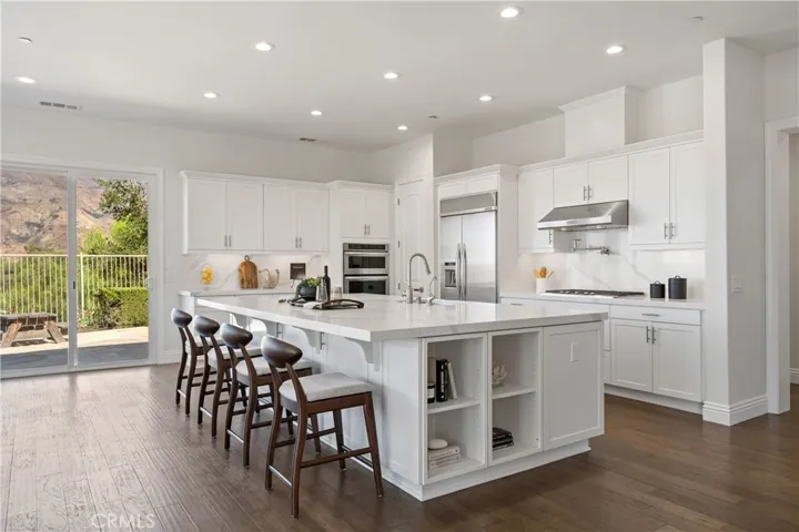 Abundant storage under the Kitchen Island