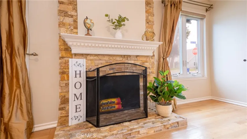 Living Room With Fireplace