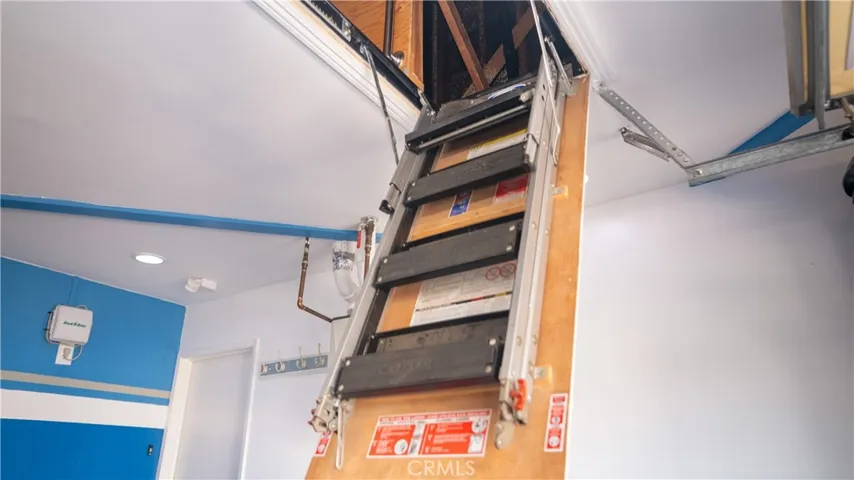Pulldown Attic Ladder in Garage