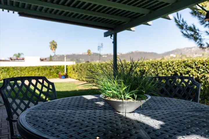 Patio & View in Backyard