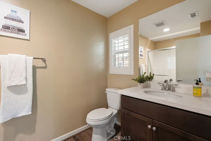 Full bathroom with shower in first floor primary