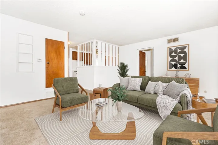 Virtually edited to see the potential of the living room