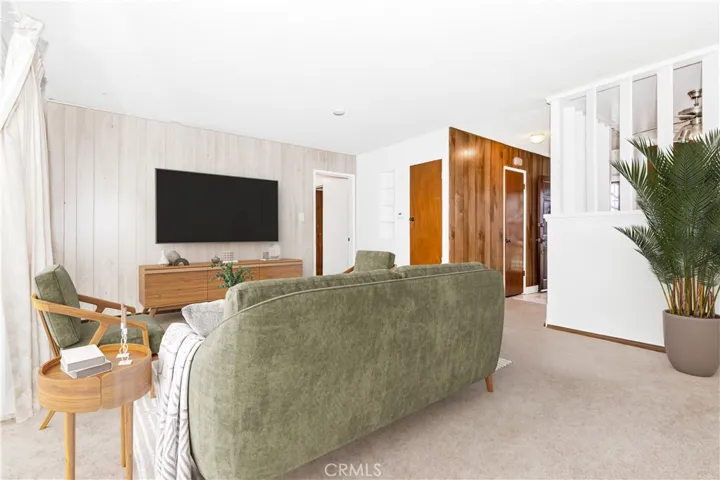 Virtually edited to see the potential of the living room