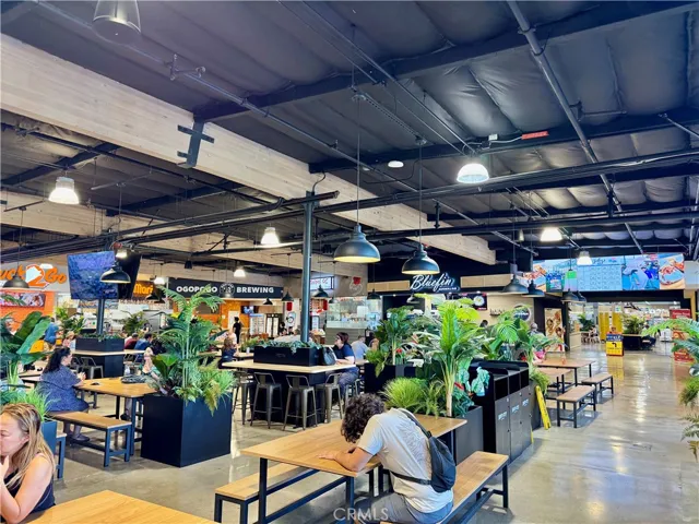 Busy food court center